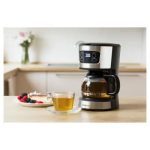 Sencor SCE 3700BK Coffee Maker, Ideal for Brewing 8 Cups of Coffee at Once, 0.75 Litre Water Tank, Glass Kettle, 700watt, 210 x 195 x 265, 1,3kg