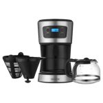 Sencor SCE 3700BK Coffee Maker, Ideal for Brewing 8 Cups of Coffee at Once, 0.75 Litre Water Tank, Glass Kettle, 700watt, 210 x 195 x 265, 1,3kg