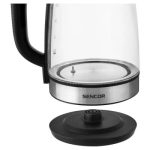 Sencor SWK 2090BK Electric Kettle, Volume 2.0L, 50-100 °C, Power Input: 2200 W, Central 360°,Glass, Black Line