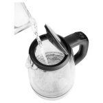 Sencor SWK 2090BK Electric Kettle, Volume 2.0L, 50-100 °C, Power Input: 2200 W, Central 360°,Glass, Black Line