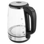 Sencor SWK 2090BK Electric Kettle, Volume 2.0L, 50-100 °C, Power Input: 2200 W, Central 360°,Glass, Black Line