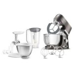 Sencor STM 7878BK Food processor, 4.5-litre stainless steel bowl, Extremely powerful 1,000W, 1.5-litre glass blending jug, 8 speed levels, Pulse funct