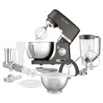 Sencor STM 7878BK Food processor, 4.5-litre stainless steel bowl, Extremely powerful 1,000W, 1.5-litre glass blending jug, 8 speed levels, Pulse funct