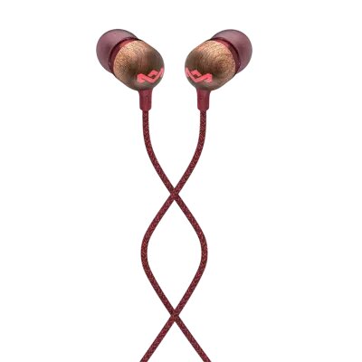 House of Marley EM-JE041-RD  Smile Jamaica In-Ear Headphones With Remote And Microphone Red