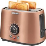 STS 6056GD  Toaster, 2 slots for making two slices (length 135 mm), Premium metallic design, 9 toasting intensity levels, Power input: 1,000W, 2