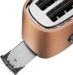 STS 6056GD  Toaster, 2 slots for making two slices (length 135 mm), Premium metallic design, 9 toasting intensity levels, Power input: 1,000W, 2