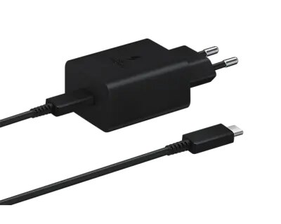 Samsung 45W Compact Power Adapter (with C to C Cable) Black (EP-T4511XBEGRU)