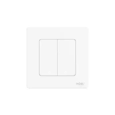 Moes ZS-SR-EU2-WH-MS Start Ring Zigbee ორ კლავიშიანი სუქის ჭკვიანი ჩამრთველი თეთრი