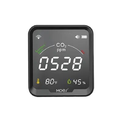 Moes WiFi Smart 3 In 1 Carbon Dioxide Air Quality Monitor Detector Temperature and Humidity Sensor
