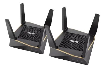 Asus RT-AX92U(2-PK) 2 Pack Performance Mesh Tri-Band 802.11 AX6100 Wi-Fi Router | 90IG04P0-MU2020