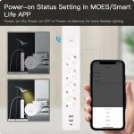 Moes WPS-X-EU16M-2U1C-EN ჭკვიანი გადამგრძლებელი 4 სოკეტით, 2 USB და 1 Type-C პორტით Wi-Fi