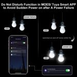 Moes WB-TDA14-RCW-E27-MS Wi-Fi E27 ტიპის ჭკვიანი ფერადი LED ნათურა დიმირებით, თეთრი ნათების ტემპერატურის რეგულირებით და RGB განათებით 14 ვატი, 1521 ლუ
