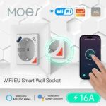 Moes WK-Y-EU-1U1C-WH-EN Wi-fi ჭკვიანი როზეტი სწრაფი დამტენი Type C და USB პორტით თეთრი