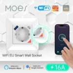 Moes WK-Y-EU-1U1C-WH-EN Wi-fi ჭკვიანი როზეტი სწრაფი დამტენი Type C და USB პორტით თეთრი