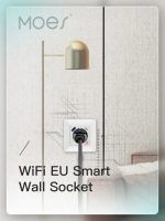 Moes WK-Y-EU-1U1C-WH-EN Wi-fi ჭკვიანი როზეტი სწრაფი დამტენი Type C და USB პორტით თეთრი
