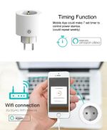 Moes WP-X-EU16M-WH-MS Wi-Fi ჭკვიანი როზეტი 16A ენერგო მონიტორინგის ფუნქციით Wi-Fi