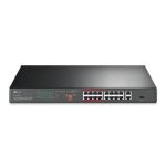 100 Mbps + 2-Port Gigabit Rackmount Switch with 16-Port PoE+