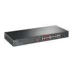 100 Mbps + 2-Port Gigabit Rackmount Switch with 16-Port PoE+