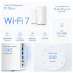 TP-link Deco BE85(1-pack)  BE19000 Whole Home Mesh Wi-Fi 7 Unit