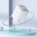 Hoco N42 Elogiado dual-port PD45W (2C) charger white