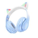 Hoco W42 Cat ears BT headphones crystal blue