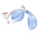 Hoco W42 Cat ears BT headphones crystal blue