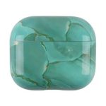 Pro 2 Anti-drop Hard PC Earbud Case Marble Pattern Bluetooth Earphone Protective Cover -Green