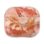 Pro 2 Anti-drop Hard PC Earbud Case Marble Pattern Bluetooth Earphone Protective Cover -Orange