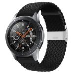 for Samsung Galaxy Watch 42mm Easy Adjustable Elastic Nylon Watch Band Replacement Watch Strap 20mm - Black