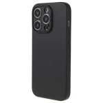 For iPhone 15 Pro Rubberized Candy Color Shell  Soft TPU + Fiber Lining Phone Case Phone Cover - Black