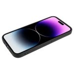 For iPhone 15 Pro Rubberized Candy Color Shell  Soft TPU + Fiber Lining Phone Case Phone Cover - Black