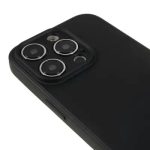For iPhone 15 Pro Rubberized Candy Color Shell  Soft TPU + Fiber Lining Phone Case Phone Cover - Black