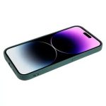 For iPhone 15 Pro Rubberized Candy Color Shell  Soft TPU + Fiber Lining Phone Case Phone Cover - Army Green