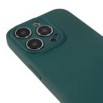For iPhone 15 Pro Rubberized Candy Color Shell  Soft TPU + Fiber Lining Phone Case Phone Cover - Army Green
