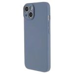 for iPhone 15 Fiber Lining Shell Candy Color Anti-drop TPU Phone Case Rubberized Phone Cover - Lavender Grey