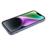 for iPhone 15 Fiber Lining Shell Candy Color Anti-drop TPU Phone Case Rubberized Phone Cover - Lavender Grey