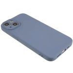 for iPhone 15 Fiber Lining Shell Candy Color Anti-drop TPU Phone Case Rubberized Phone Cover - Lavender Grey
