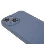 for iPhone 15 Fiber Lining Shell Candy Color Anti-drop TPU Phone Case Rubberized Phone Cover - Lavender Grey