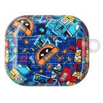 For Apple AirPods 3 IMD Stylish Pattern Protective Cover Earphone Charging Box Drop-proof TPU Case - Robot