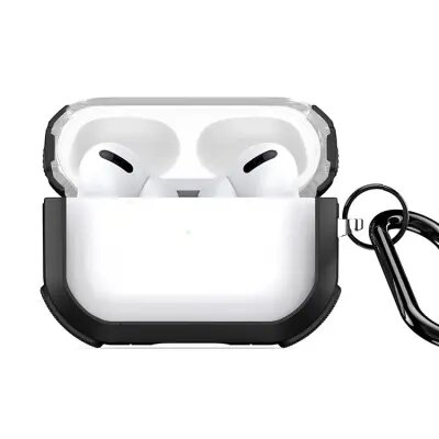 for Apple AirPods Pro (2nd gen) DUX DUCIS PECD Series Earphones Case Shockproof Protection Cover with Keychain - Black
