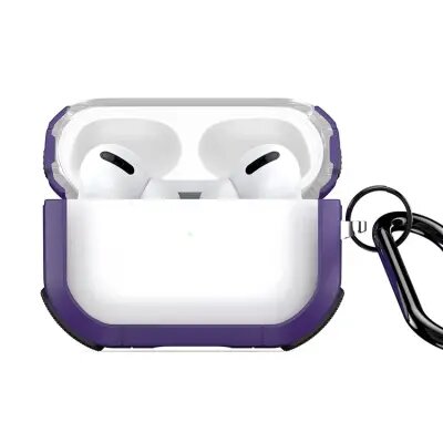 for Apple AirPods Pro (2nd gen) DUX DUCIS PECD Series Earphones Case Shockproof Protection Cover with Keychain - Purple