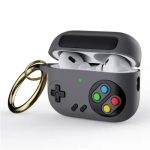 AirPods Pro 2 , Game Console Design Earbuds Anti-drop Cover with Ring Buckle - Grey