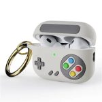 AirPods Pro 2 , Game Console Design Earbuds Anti-drop Cover with Ring Buckle - White