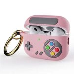 AirPods Pro 2 , Game Console Design Earbuds Anti-drop Cover with Ring Buckle - Pink
