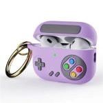 AirPods Pro 2 , Game Console Design Earbuds Anti-drop Cover with Ring Buckle - Purple