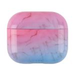 Pro 2 Anti-drop Hard PC Earbud Case Marble Pattern Bluetooth Earphone Protective Cover - Blue-Pink