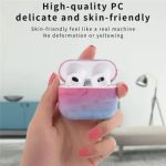 Pro 2 Anti-drop Hard PC Earbud Case Marble Pattern Bluetooth Earphone Protective Cover - Blue-Pink