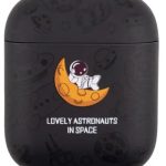 For Apple AirPods 2nd gen.TPU Earphone Charging Case Water Transfer Printing Protective Cover - Black Astronaut