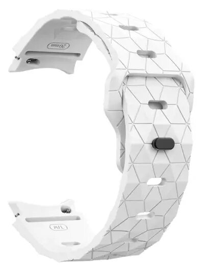 6 Football Pattern Silicone Watch Strap Band - White 6 Football Pattern Silicone Watch Strap Band - White
