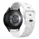 6 Football Pattern Silicone Watch Strap Band - White